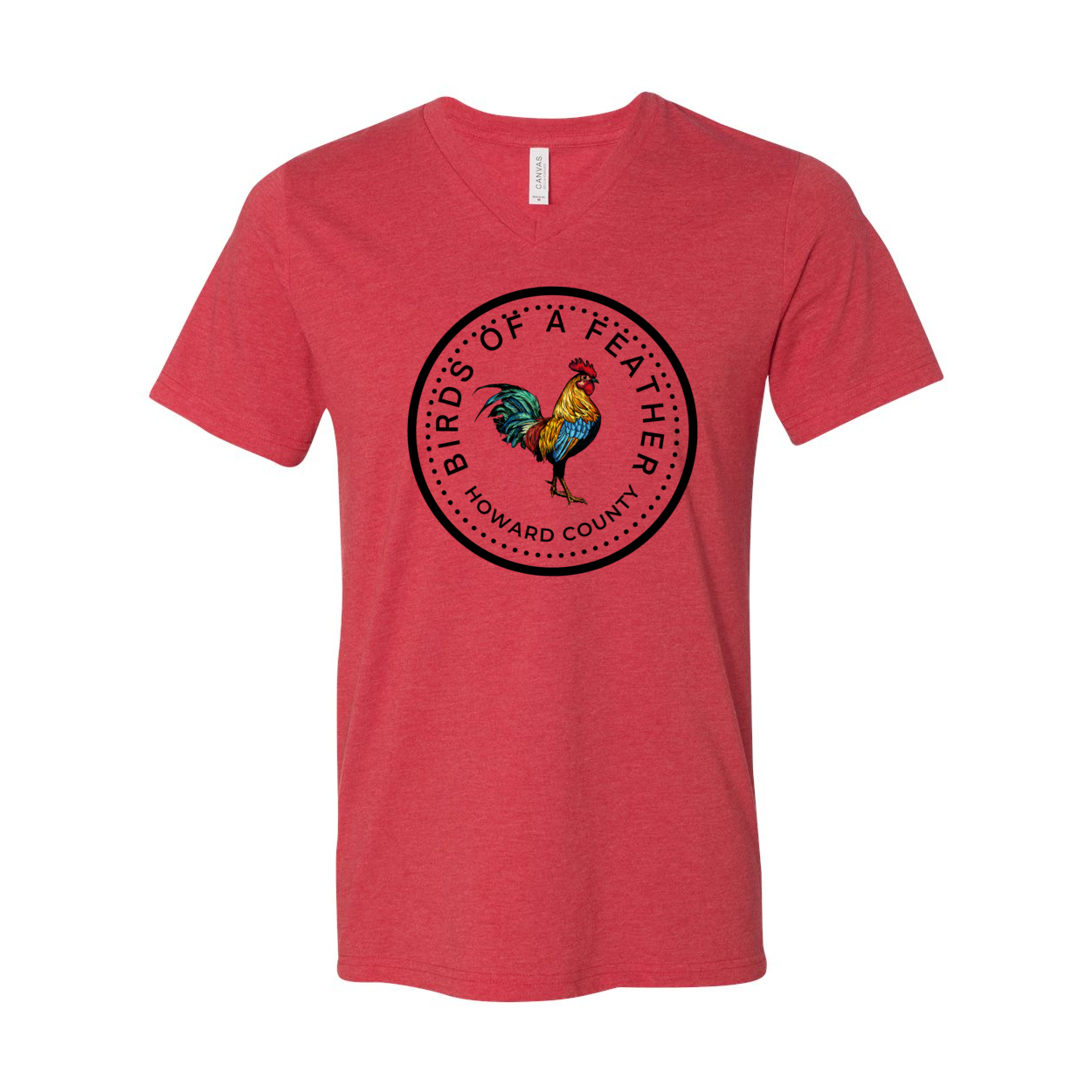 V-Neck Unisex Birds 2 sided Shirt