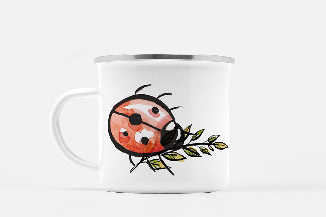 Personalized Ladybug Watercolor Mug