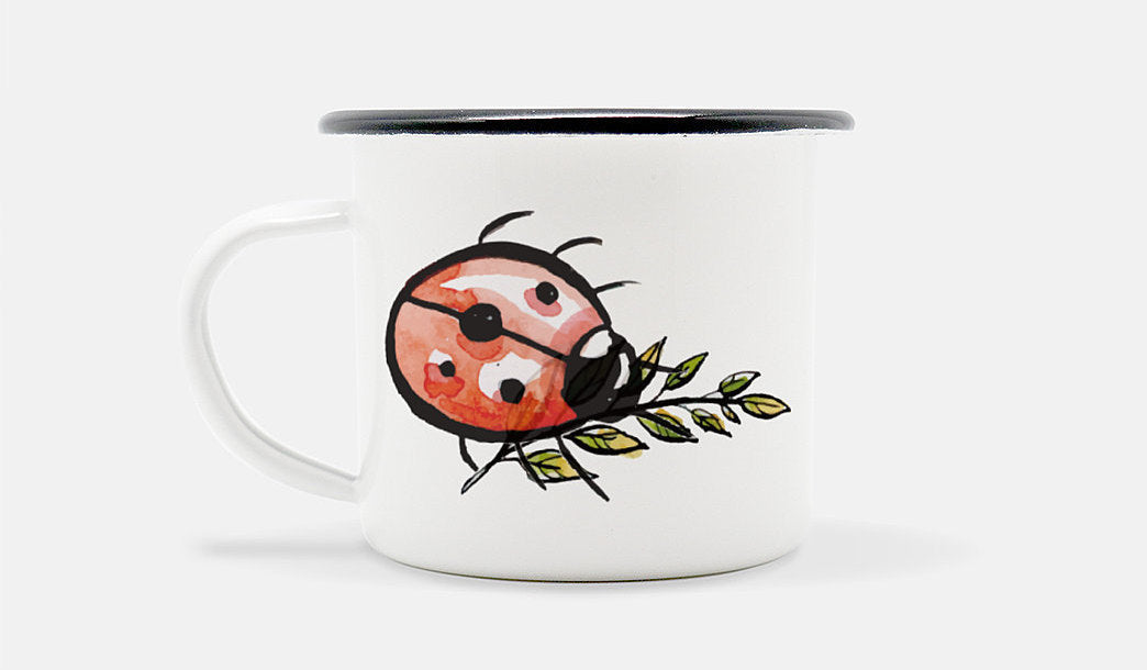 Personalized Ladybug Watercolor Mug