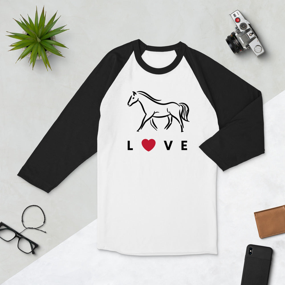 Horse Love Baseball Shirt