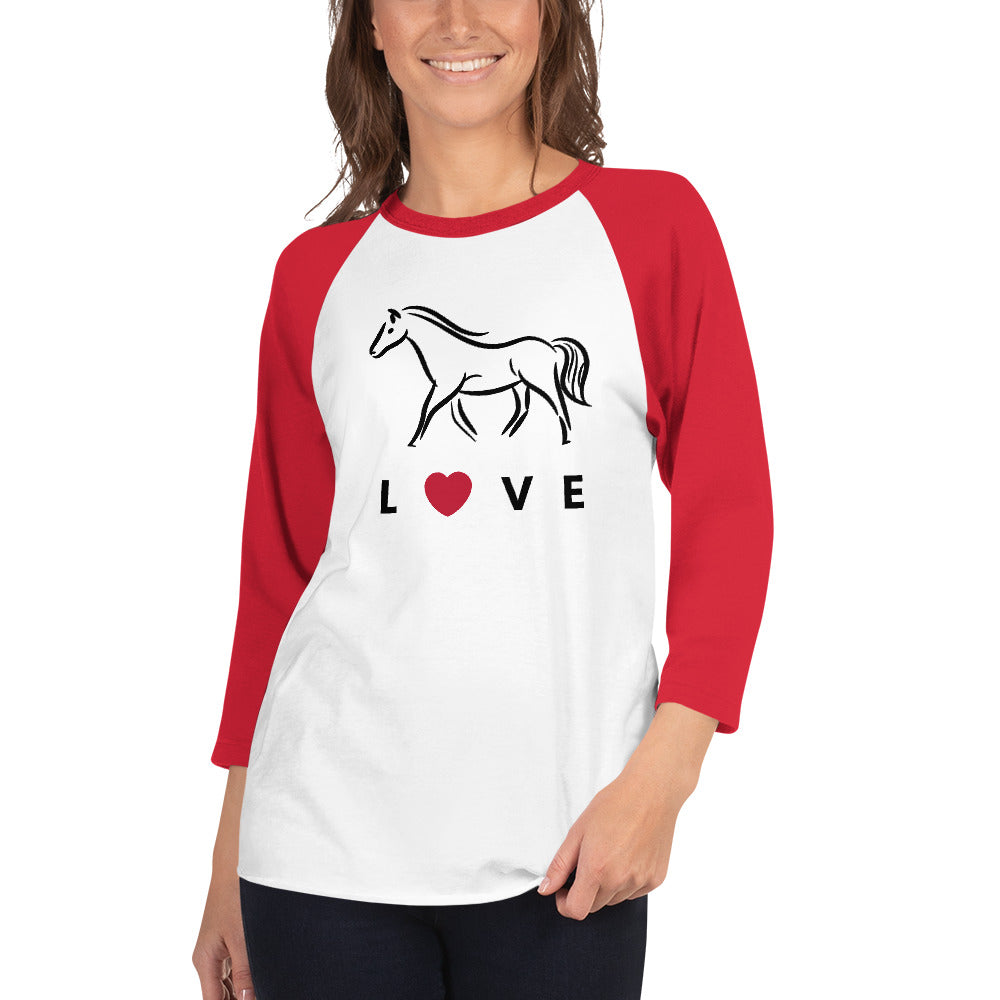 Horse Love Baseball Shirt