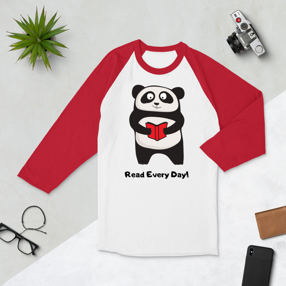 Read Every Day! Panda Baseball Shirt