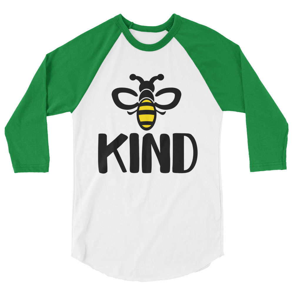 "Bee Kind" 3/4 sleeve raglan shirt