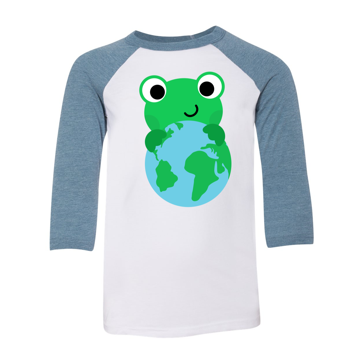 Frog & Earth Youth Baseball Tee
