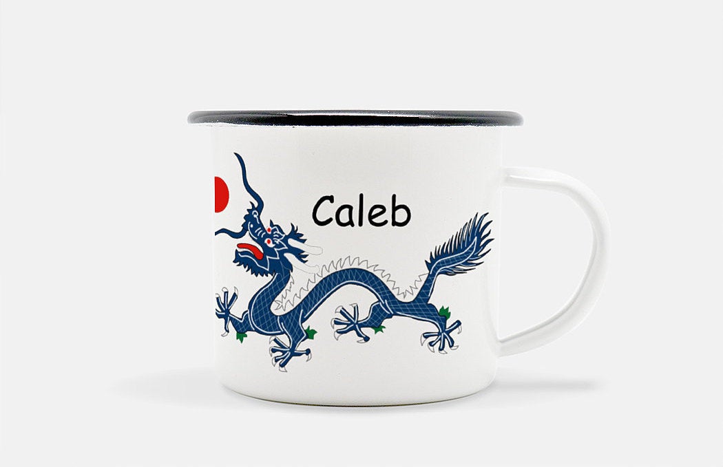Personalized Dragon Enamel Mug