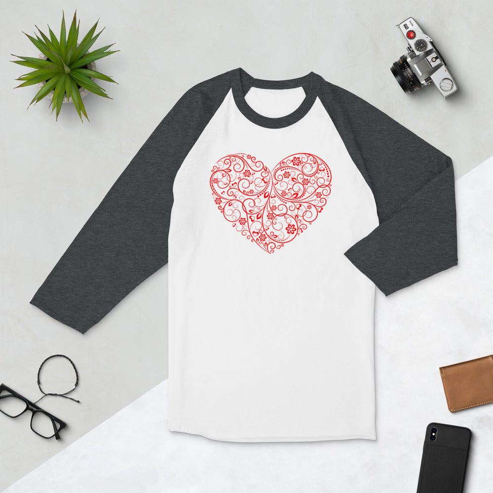 Delicate Heart raglan shirt