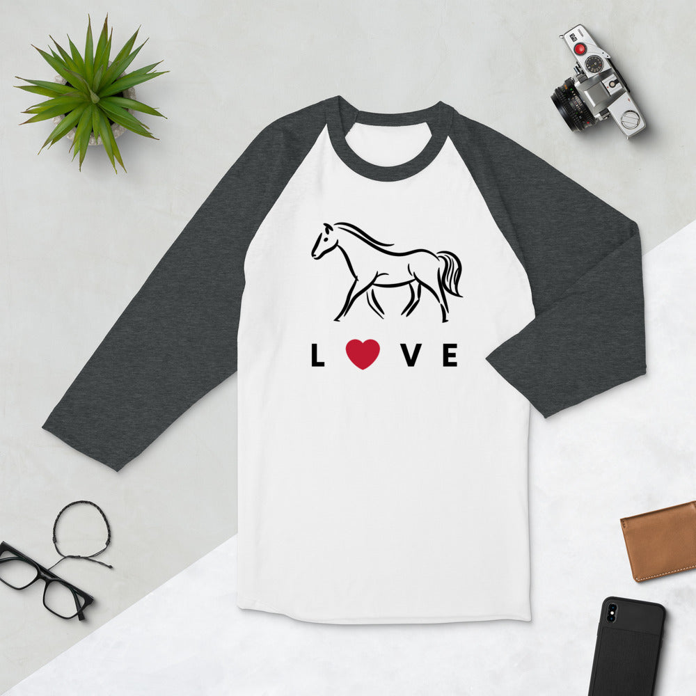 Horse Love Baseball Shirt