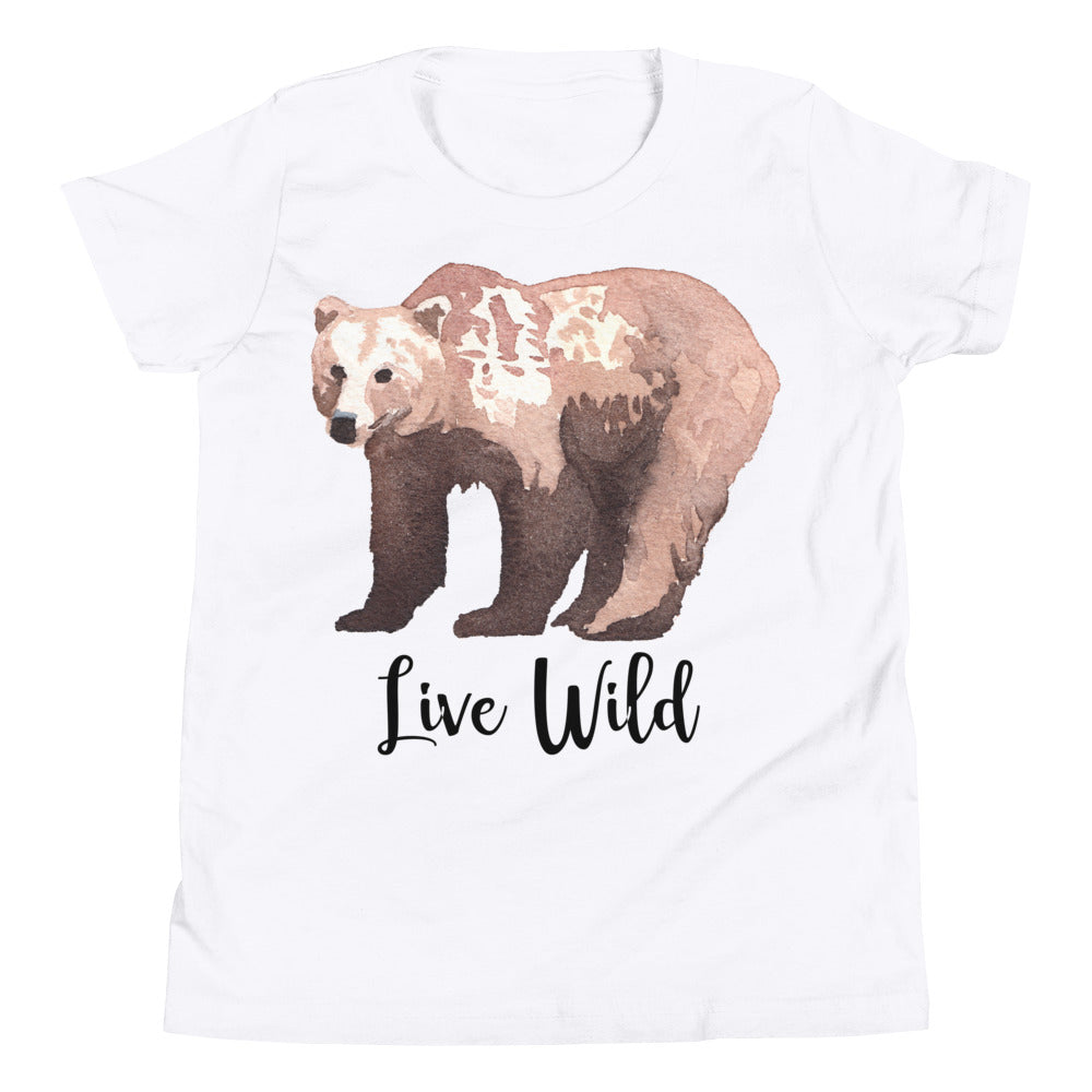Live Wild: Bear Youth T-Shirt